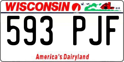 WI license plate 593PJF
