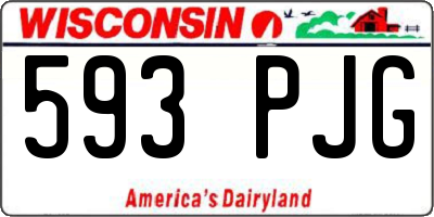 WI license plate 593PJG