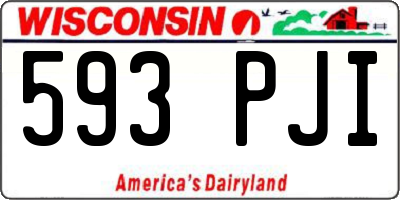 WI license plate 593PJI