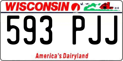 WI license plate 593PJJ