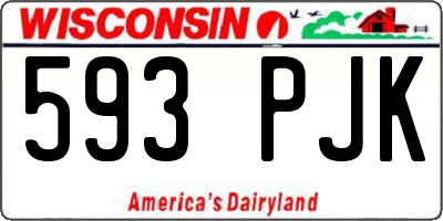 WI license plate 593PJK