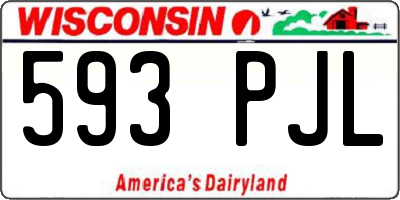 WI license plate 593PJL