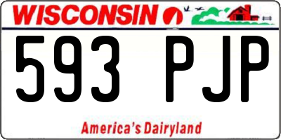 WI license plate 593PJP
