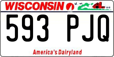 WI license plate 593PJQ