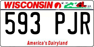 WI license plate 593PJR