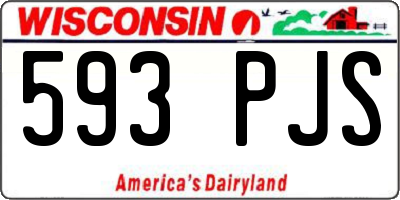 WI license plate 593PJS