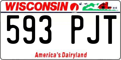 WI license plate 593PJT
