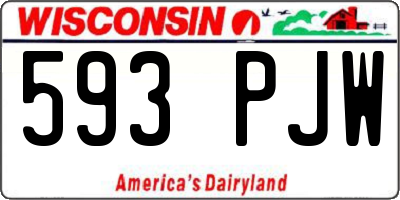 WI license plate 593PJW