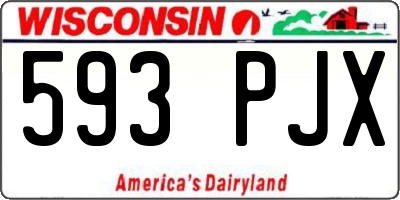WI license plate 593PJX