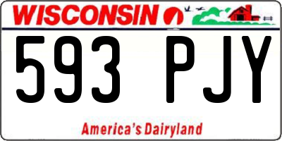 WI license plate 593PJY