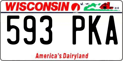 WI license plate 593PKA