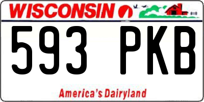 WI license plate 593PKB