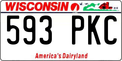 WI license plate 593PKC