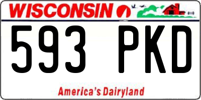 WI license plate 593PKD