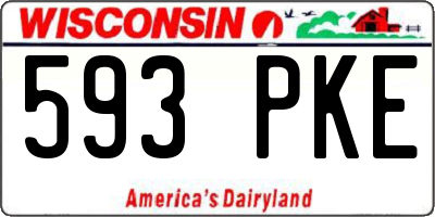 WI license plate 593PKE