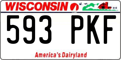 WI license plate 593PKF