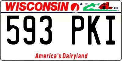 WI license plate 593PKI