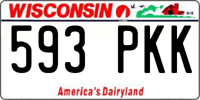 WI license plate 593PKK