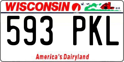 WI license plate 593PKL