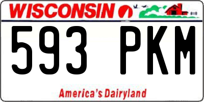 WI license plate 593PKM