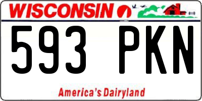 WI license plate 593PKN