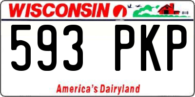 WI license plate 593PKP