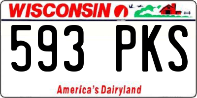 WI license plate 593PKS