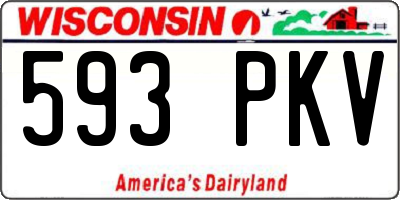 WI license plate 593PKV