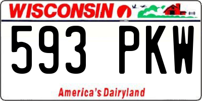 WI license plate 593PKW