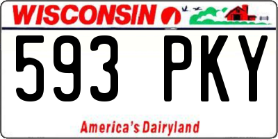 WI license plate 593PKY