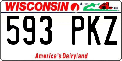 WI license plate 593PKZ