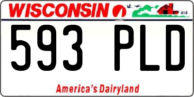 WI license plate 593PLD