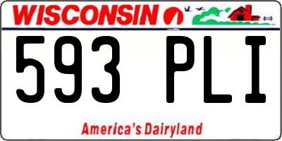 WI license plate 593PLI