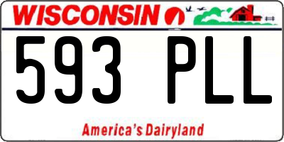 WI license plate 593PLL