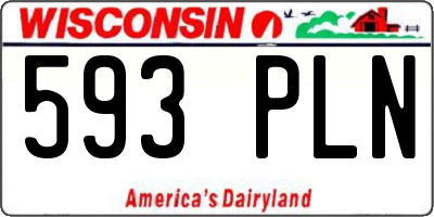 WI license plate 593PLN