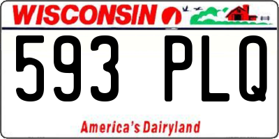 WI license plate 593PLQ