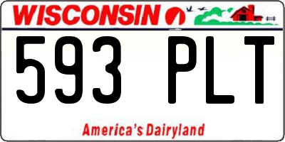 WI license plate 593PLT