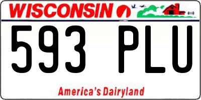 WI license plate 593PLU