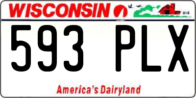 WI license plate 593PLX