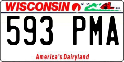 WI license plate 593PMA