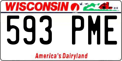 WI license plate 593PME