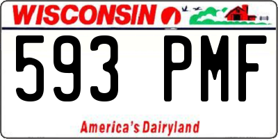 WI license plate 593PMF