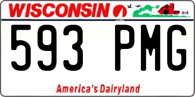 WI license plate 593PMG