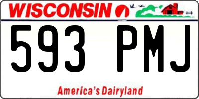 WI license plate 593PMJ