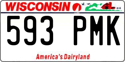 WI license plate 593PMK