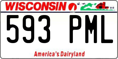 WI license plate 593PML