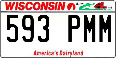 WI license plate 593PMM