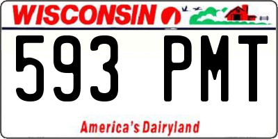 WI license plate 593PMT