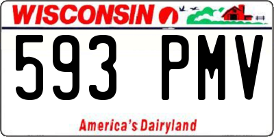 WI license plate 593PMV