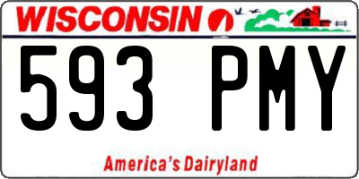 WI license plate 593PMY